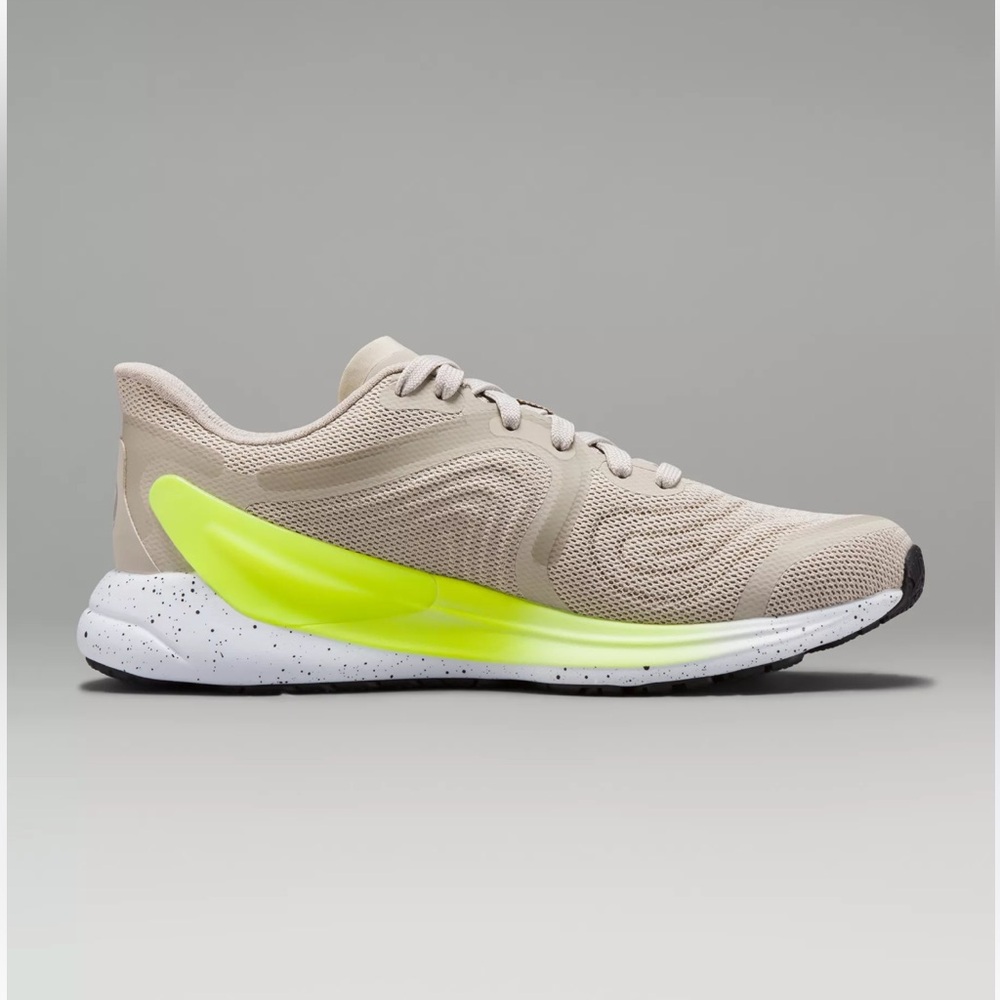 lululemon athletica Beige and Neon Yellow Sneakers